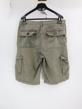 Vintage Stussy Cargo Shorts Men's 32 12" Streetwear Cotton Utility Pockets Green